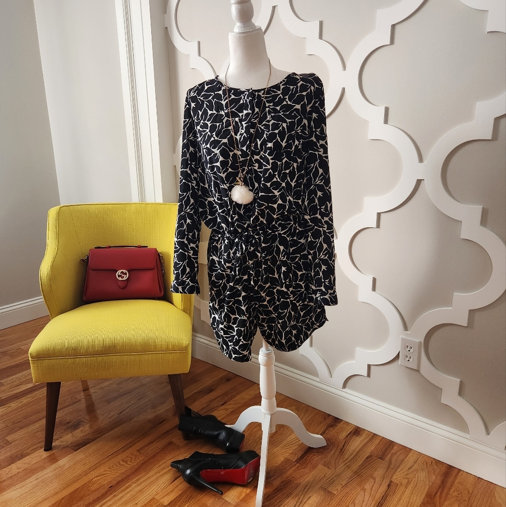 Black and white romper